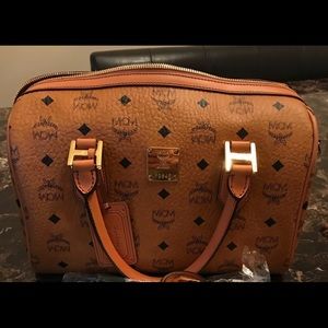 MCM Boston Authentic cognac